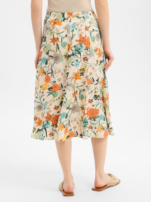 Damen Rock mit Leinen-Anteil