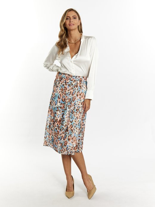 Damen Rock mit Leoprint