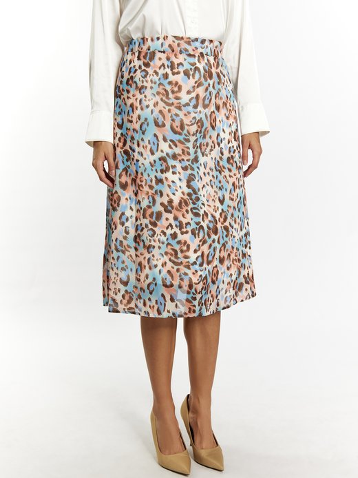 Damen Rock mit Leoprint