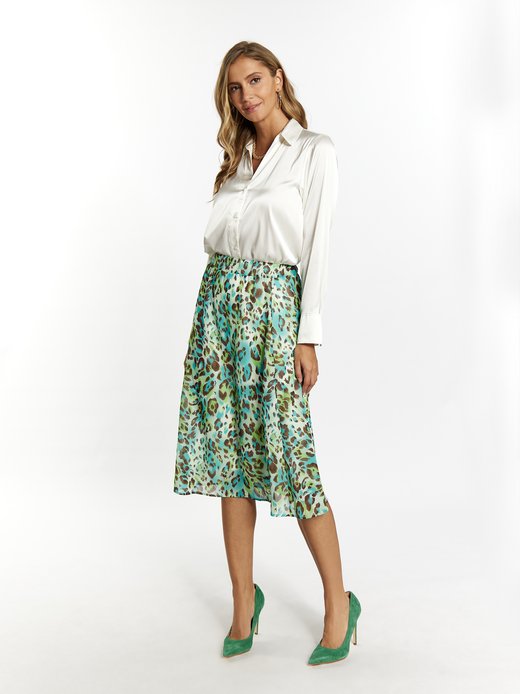 Damen Rock mit Leoprint