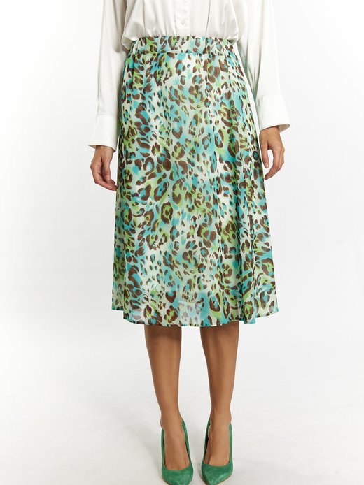 Damen Rock mit Leoprint