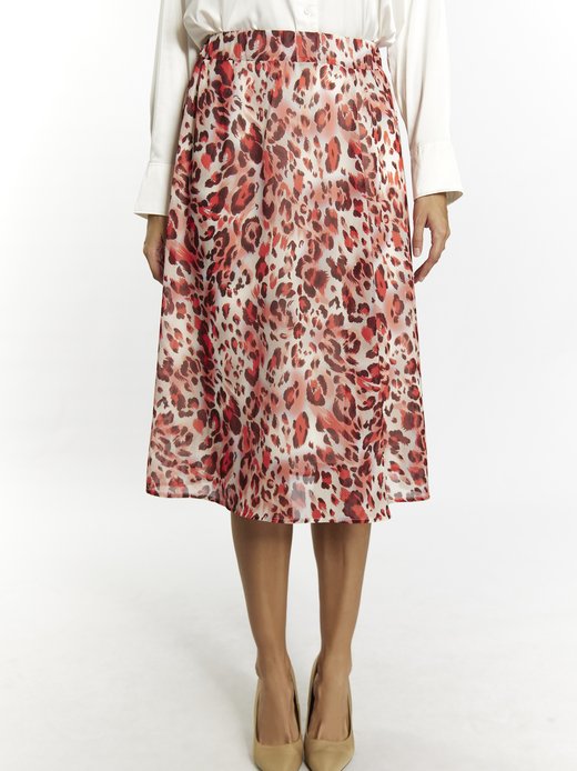 Damen Rock mit Leoprint