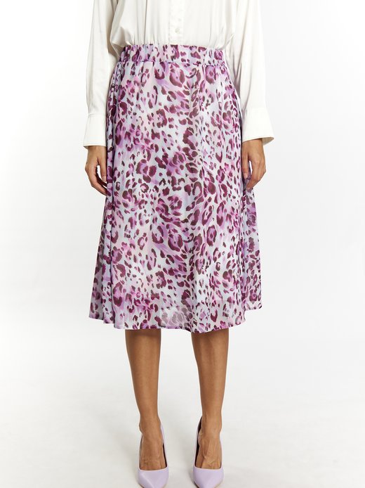 Damen Rock mit Leoprint