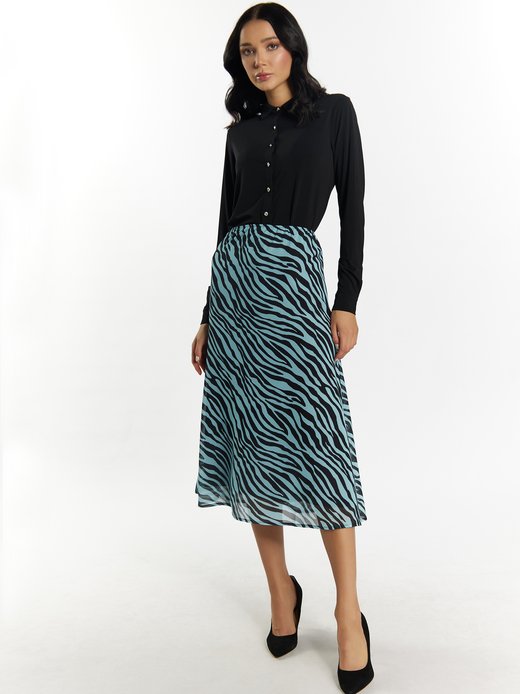 Damen Rock mit Zebra-Print