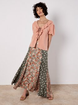 Artikelbild Damen Rock von Apricot in khaki gemustert