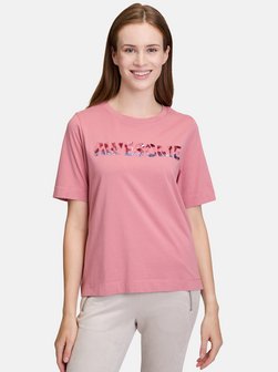 Artikelbild Damen Rundhals-Shirt von Cartoon in rosa mehrfarbig bedruckt