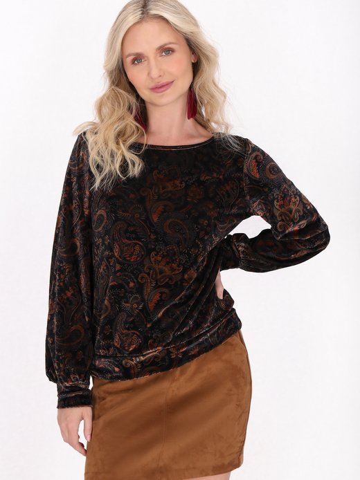 Damen Samtshirt