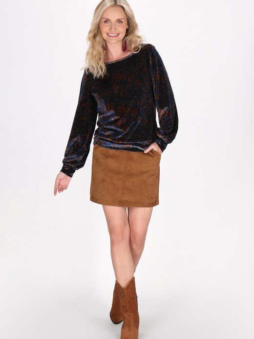 Damen Samtshirt