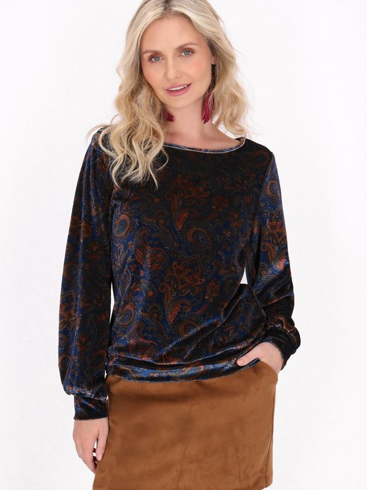 Damen Samtshirt