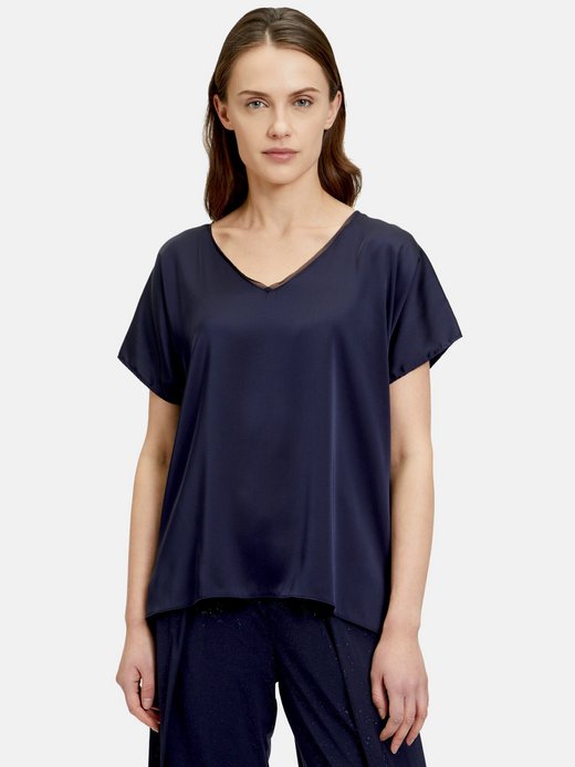 Damen Satin-Bluse
