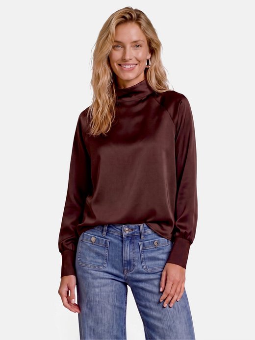 Damen Satin-Bluse