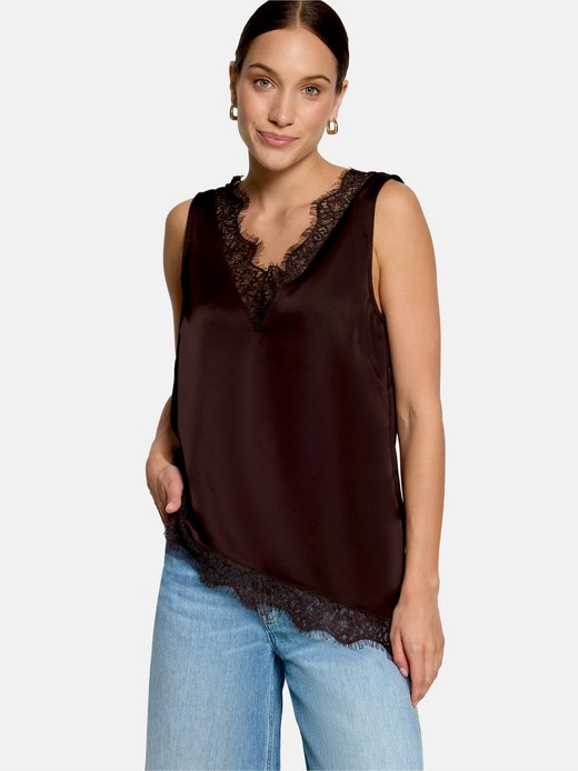 Damen Satin-Bluse