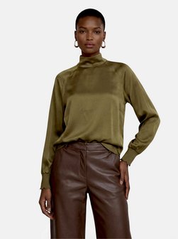 Damen Satin-Bluse