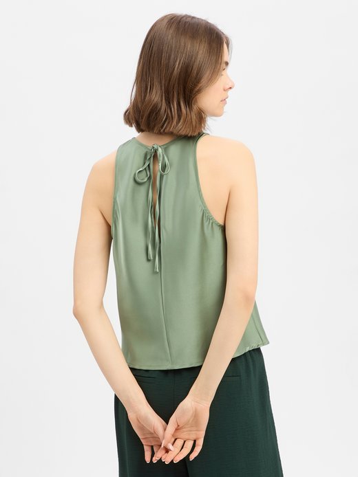 Damen Satin-Blusentop