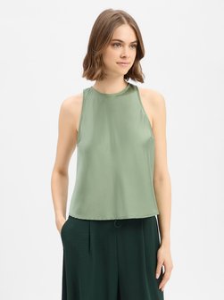 Damen Satin-Blusentop