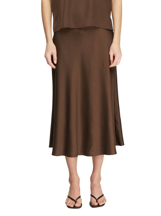 Damen Satin-Maxirock