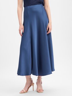Damen Satin-Maxirock