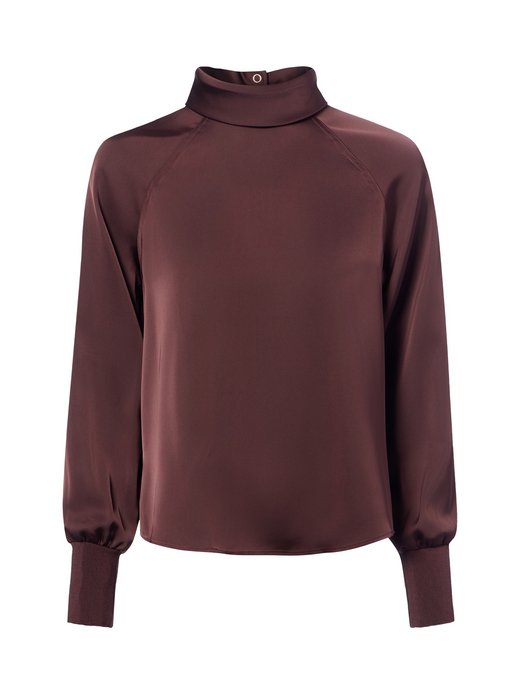 Damen Satin-Schluppenbluse