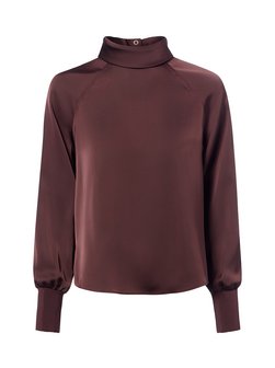 Damen Satin-Schluppenbluse