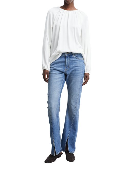 Damen Satinbluse
