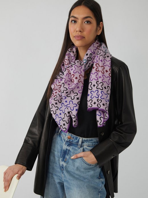 Damen Schal 100WOOL 70X180CM