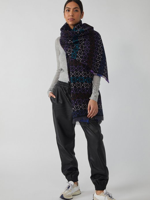 Damen Schal Gewebter Schal mit exklusivem Monogramm-Muster