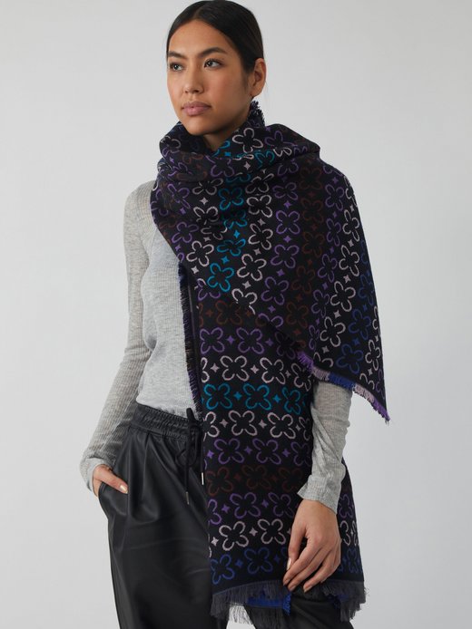 Damen Schal Gewebter Schal mit exklusivem Monogramm-Muster