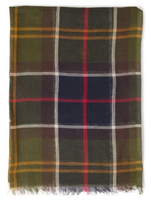 Damen Schal mit Leinen-Anteil - Welton Tartan