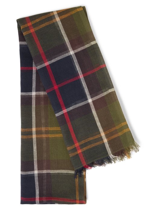 Damen Schal mit Leinen-Anteil - Welton Tartan
