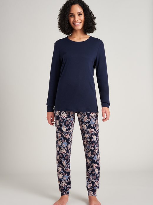 Damen Schlafanzug lang  -  Feminine Floral Comfort Fit