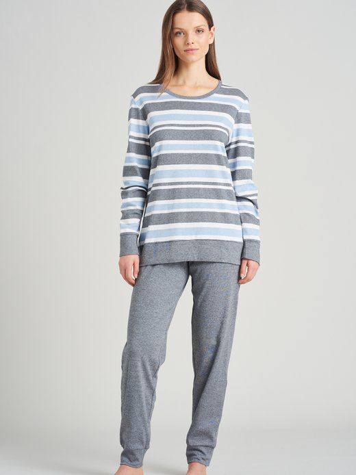 Damen Schlafanzug lang  -  Sportive Stripes