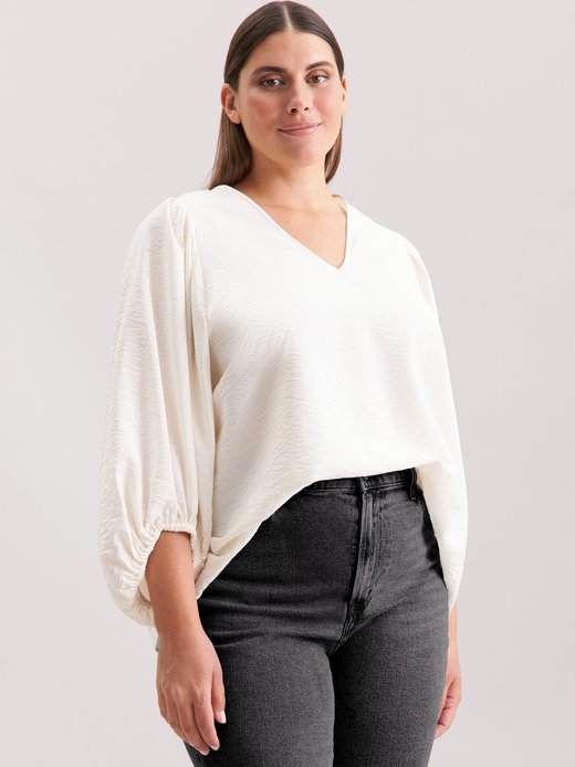 Damen Schlupfbluse - Curvy - Uni