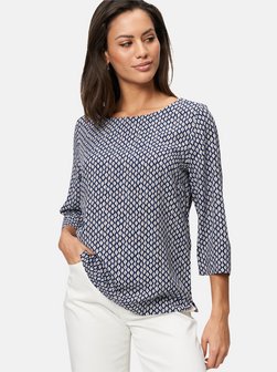 Artikelbild Damen Schlupfbluse von zero in blau gemustert