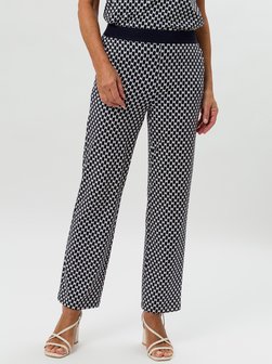 Artikelbild Damen Schlupfhose MIA von Frank Walder in weiß blau bedruckt