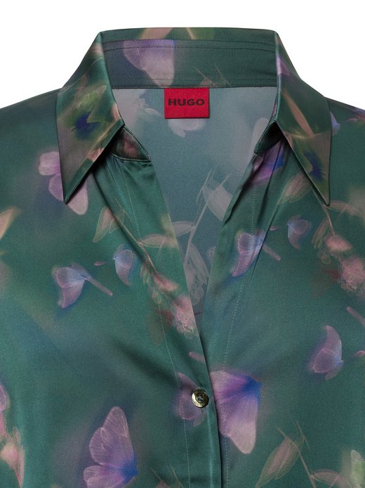 HUGO Damen Bluse Erinnia – Aus 100% Baumwolle, Lässiger Schnitt, Perfekt Für Business & Freizeit