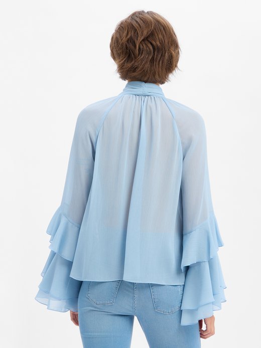 Damen Schluppenbluse