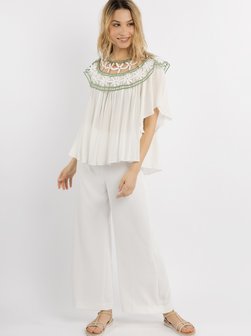 Damen Shirt mit Blumenspitze