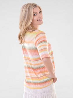 Artikelbild Damen Shirt von Navigazione in orange gestreift