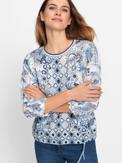 Artikelbild Damen Shirt von Olsen in hellblau bedruckt
