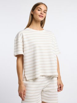 Artikelbild Damen Shirt von Frieda & Freddies in beige gestreift
