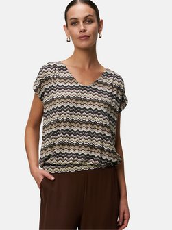 Artikelbild Damen Shirt von zero in braun beige gemustert