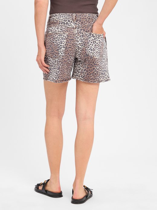 Damen Shorts - Leopard Print