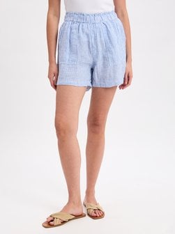 Artikelbild Damen Shorts aus reinen Leinen von Marie Lund in blau weiß gestreift