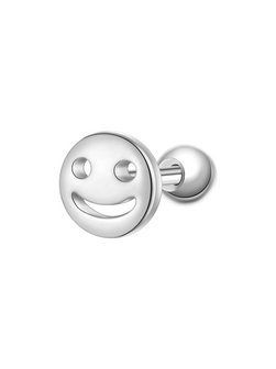 Artikelbild Damen Silberpiercing -Lucky Face von Glanzstücke München in silber uni
