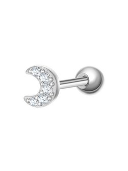 Artikelbild Damen Silberpiercing -Mond von Glanzstücke München in silber uni