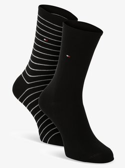 Artikelbild Damen Socken im 2er-Pack von Tommy Hilfiger in schwarz gestreift