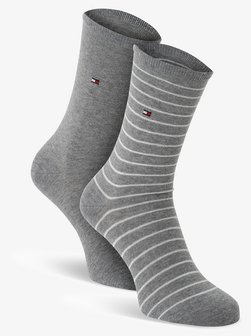 Artikelbild Damen Socken im 2er-Pack von Tommy Hilfiger in grau gestreift