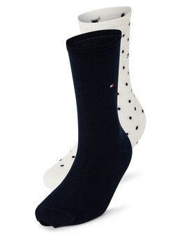 Artikelbild Damen Socken im 2er-Pack von Tommy Hilfiger in marine weiß gepunktet