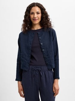 Artikelbild Damen Sommerbluse aus Leinen von Marie Lund in marine uni