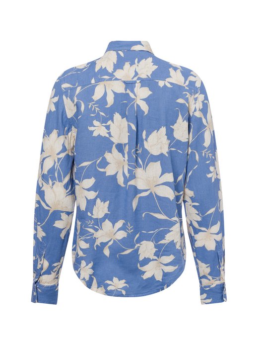 Damen Sommerbluse mit Leinen-Anteil